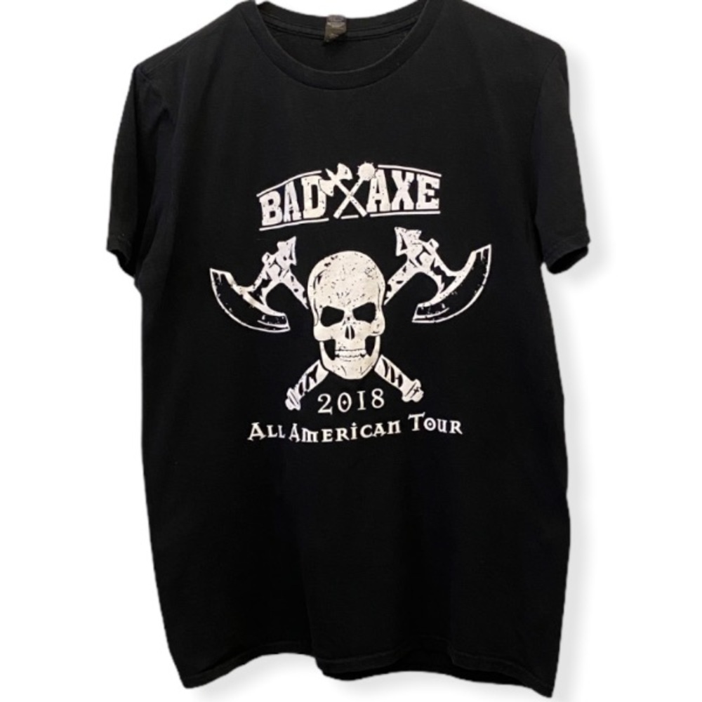 BAD AXE 2018 Tour T Shirt All American Black Med - Picture 1 of 6